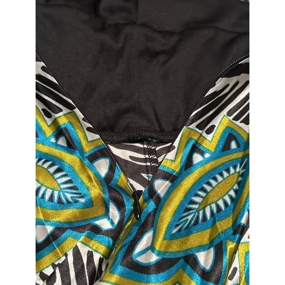 Signature by Sangria Size Small Black Blue Halter Dress Handkerchief Hem Bohemia - Picture 13 of 14